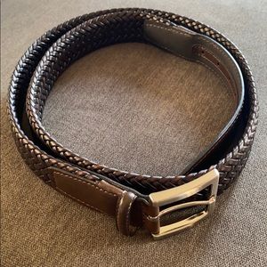 Brown Braided Leather Belt (46/115)